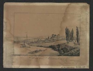 Ansicht von Pirna, Stich, 1825? : Pirna und Sonnenstein. - Pirna : Diller , [um 1825?]. - 1 Kunstbl. : Stich ; 13 x 8 cm