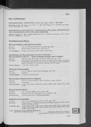 II.4 Graduiertenkollegs
