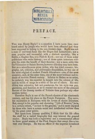 Henry Beyle (otherwise de Stendahl) : A critical and biographical study aided by original documents and unpublished letters from the private papers of the family of Beyle