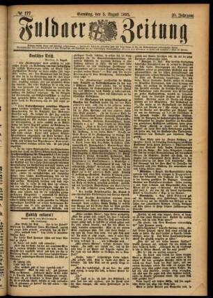 Ausgabe vom Samstag, den 05. August 1893.