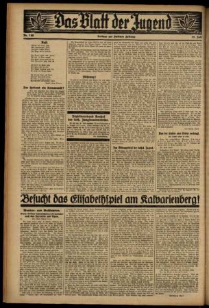 Zweite Ausgabe vom Mittwoch, den 22. Juli 1931.