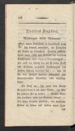 Drittes Kapitel. Würkungen dieses Betragens