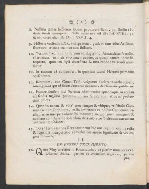 II. Ex Veteri Testamento