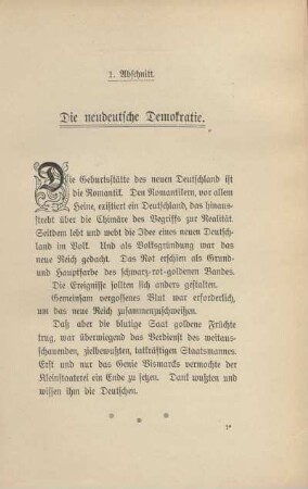 1. Abschnitt. Die neudeutsche Demokratie