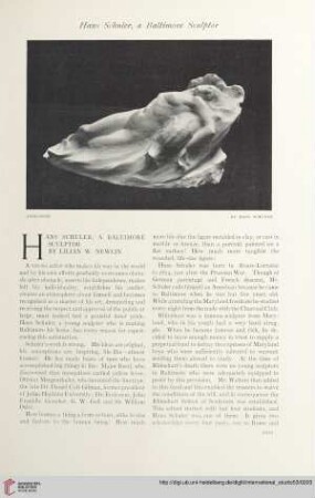 Hans Schuler, a Baltimore sculptor
