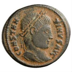 Münze, Follis, Aes 3, 324 n. Chr.