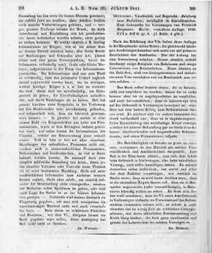 Bergmann, F. C.: Anleitung zum Referieren vorzüglich in Gerichtssachen. 2. Aufl. Göttingen: Vandenhoeck & Ruprecht: 1840