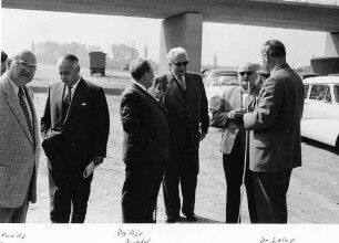 Die im Bau befindliche A 5 Bereisung durch den Bundesminister für Verkehr Dr. Hans-Christoph Seebohm am 11.07.1958