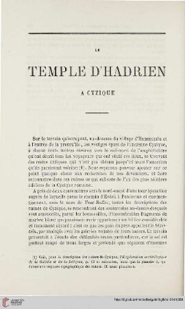 N.S. 9.1864: Le temple d'Hadrien à Cyzique