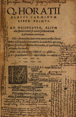 Q. Horatii Flacci poemata omnia