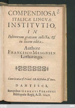 Compendiosa Italicae Linguae Institutio