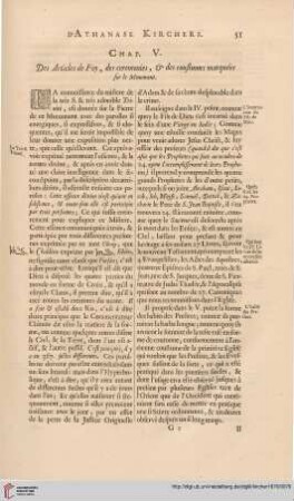Chap. V: Des articles de Foy, des ceremonies [...]
