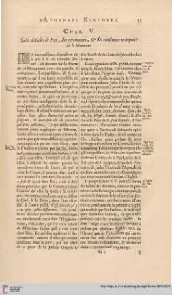Chap. V: Des articles de Foy, des ceremonies [...]