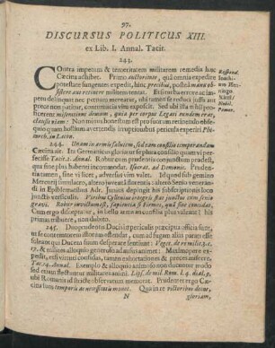 Discursus Politicus XIII. - XIV.