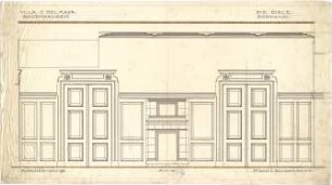 Pfann, Paul; München - Bogenhausen; Villa Jos. Selmayer - Südwand der Diele (Ansicht m. Schnitt)