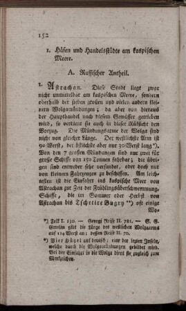 I. Häfen und Handelsstädte am kaspischen Meere
