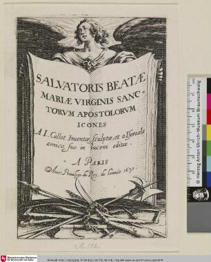 SALVATORIS BEATAE MARIAE VIRGINIS SANCTORVM APOSTOLORVM ICONES [Titelblatt; Titre]