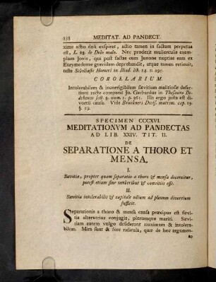 338-350, Sp. 316. De Separatione a thoro & ...