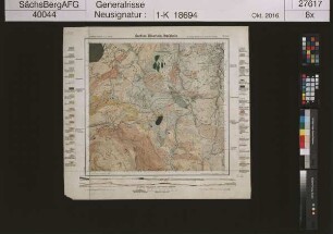 Geologische Spezialkarte von Sachsen (mit russischer Legende)