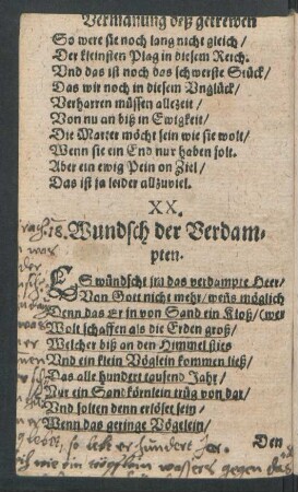 XX. Wundsch der Verdampten.