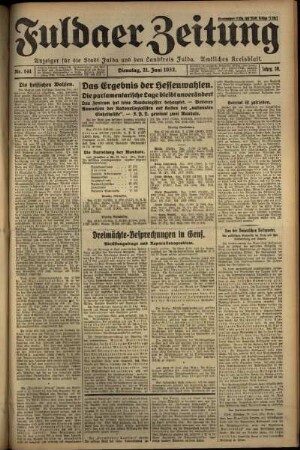 Ausgabe vom Dienstag, den 21. Juni 1932.