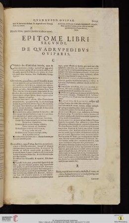 Epitome libri secvndi: De qvadrvpedibvs oviparis