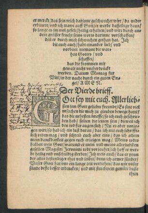 Der Vierde brieff.