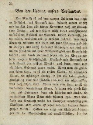 Von der Uebung unsers Verstandes