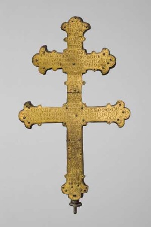 Rückseite eines Reliquienkreuzes