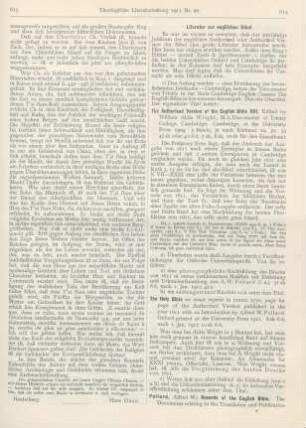 614-616 [Rezension] Wright, William Aldis (Ed.), The Authorised Version of the English Bible 1611
