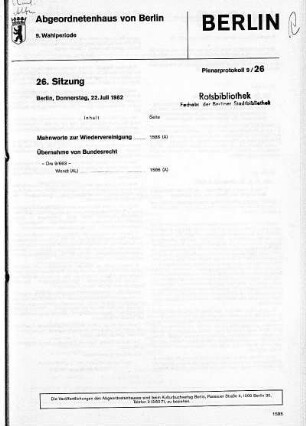 Nr. 26, 22. Juli 1982