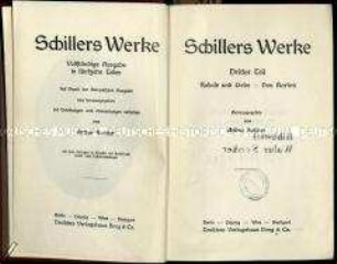 Schillers Werke, Teile 3-5
