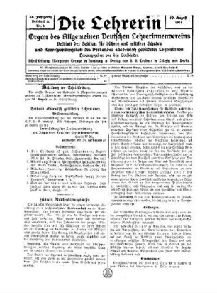 Mitteilung der Schriftleitung