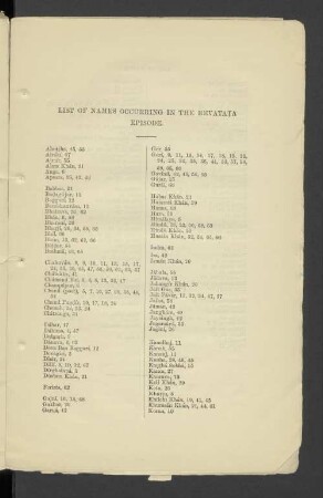 List Of Names Occuring In The Revatata Episode