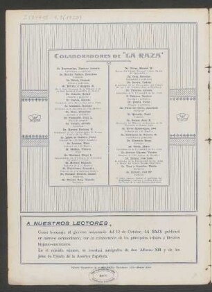 Colaboradores de "La Raza"