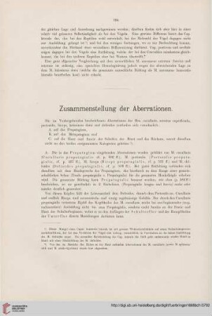 Zusammenstellung der Aberrationen