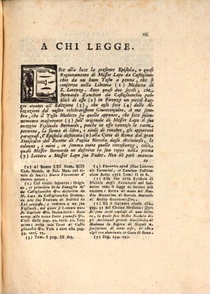 Epistola : o sia ragionamento
