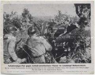 Bildtafel mit einem Pressefoto aus dem Zweiten Weltkrieg als Beilage der "Niedersächsischen Tageszeitung" (Serie 1607b, Bild 7)