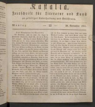 Ausgabe vom 24. November 1831.