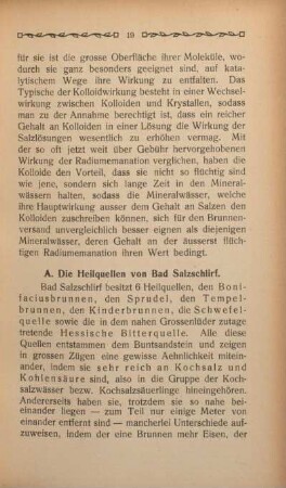 A. Die Heilquellen von Bad Salzschlirf.