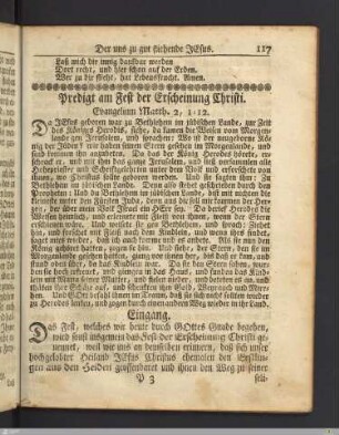 Predigten Fest der Erscheinung Christi (Predigt 11-17)