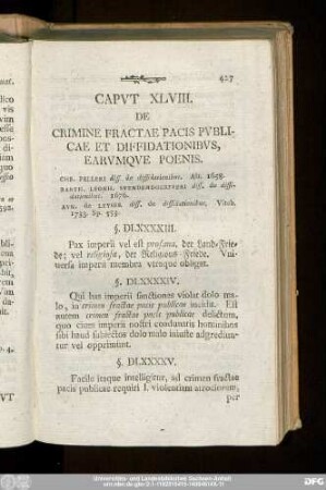 Caput XLVIII. De Crimine Fractae Pacis Publicae Et Diffidationibus Earumque Poenis.