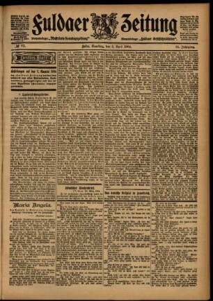 Dritte Ausgabe vom Samstag, den 02. April 1904.