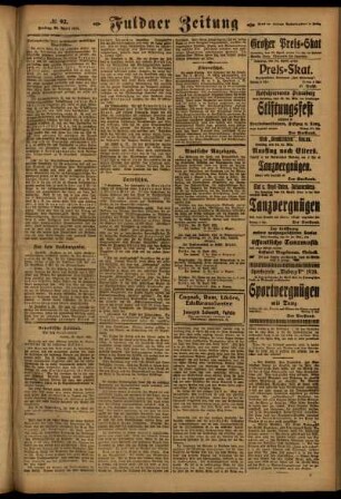 Zweite Ausgabe vom Freitag, den 22. April 1921.