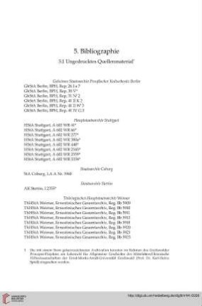 5.1 Ungedrucktes Quellenmaterial