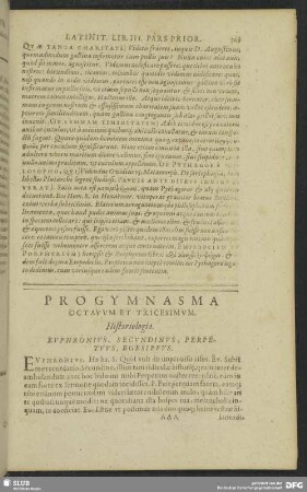 Progymnasma Octavum Et Tricesimum. Historiologia