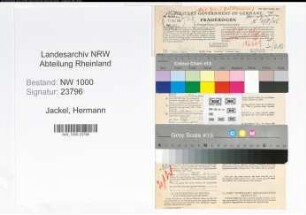Entnazifizierung Hermann Jackel, geb. 20.11.1903 (Elektriker)