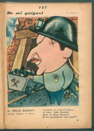 Sr. Nello Duranti, Director Nacional de Minería - [Caricatura] : De mi Guignol