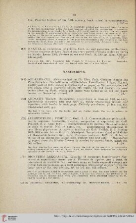 Manuscripts (No. 1630 - 1643)