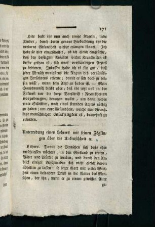 171-197, Unterredung eine Lehrers mit seinen Zöglingen über die Unkeuschheit